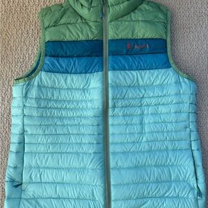 Cotopaxi Fuego Down Vest  Medium Green Puffer Outdoors Hiking